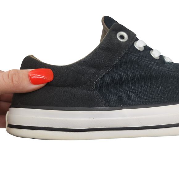 Converse All Star Mens 10 Black Blue Turquoise Low Tops Grunge Punk Hipster - Picture 13 of 16